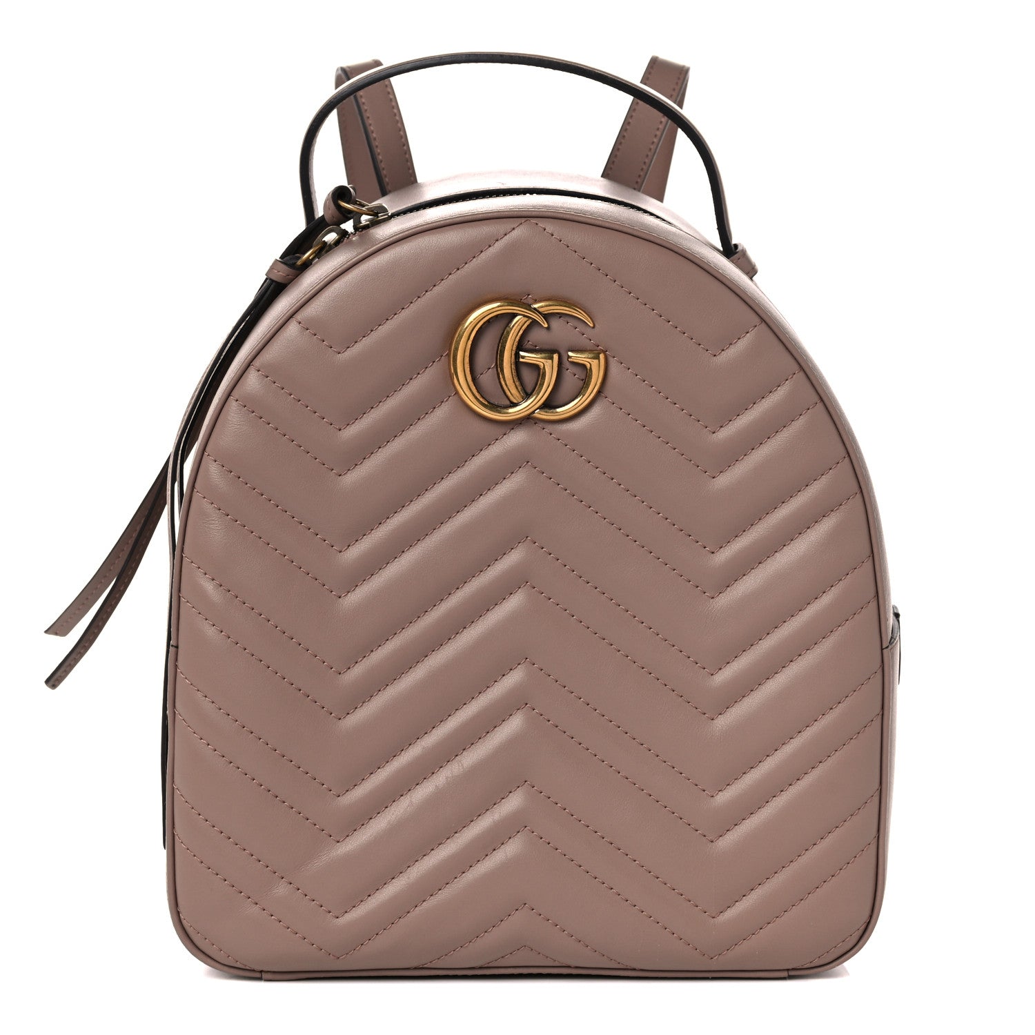 Gucci Calfskin Matelasse GG Marmont Dome Backpack Porcelain Rose 1 of 8