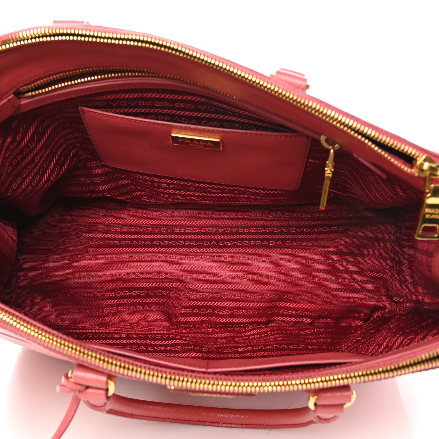 Prada Saffiano Medium Galleria Double Zip Tote Geranio 6 of 17