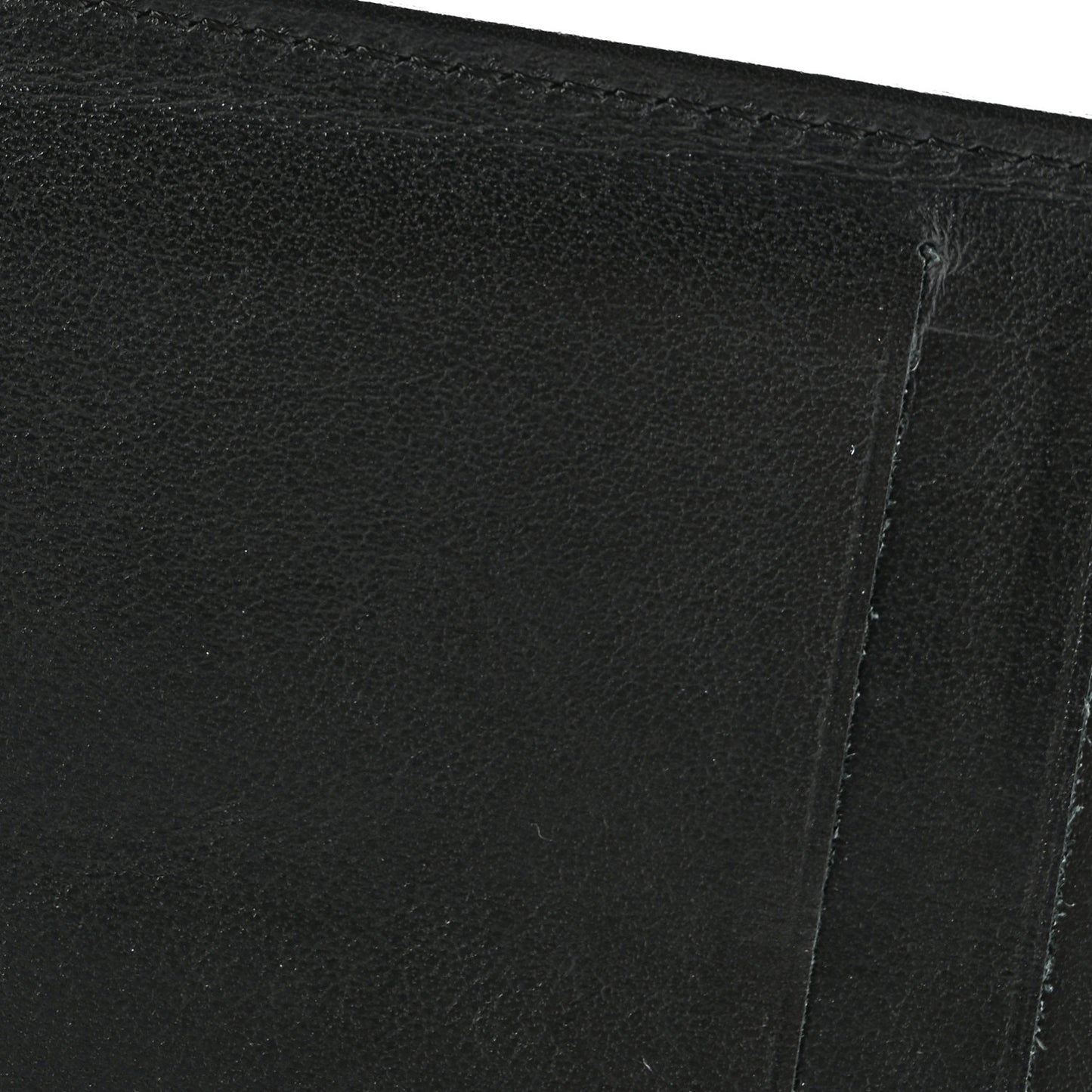 Grained Calfskin CC Passport Holder Wallet Black