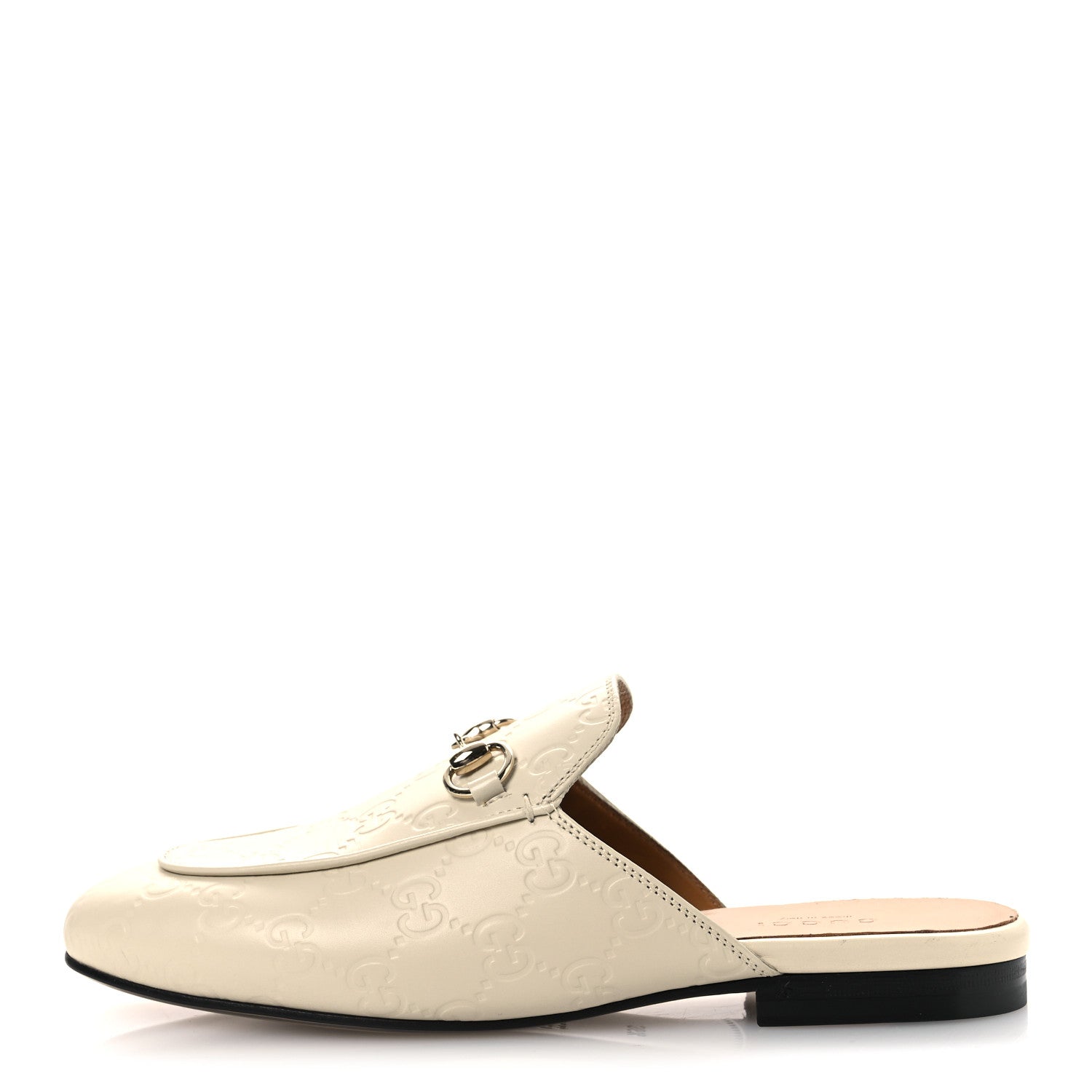 Gucci Glamour Calfskin Guccissima Womens Princetown Slippers 36.5 Mystic White 1 of 10