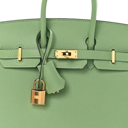 Hermes Epsom Birkin Sellier 25 Vert Criquet 8 of 11