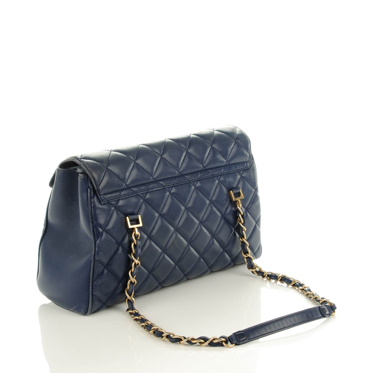 Lambskin Misia Camera Case Flap Navy Blue