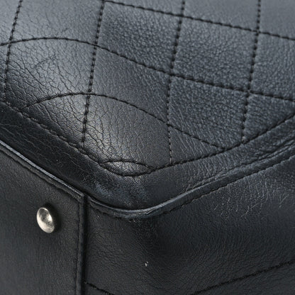 Chanel Bullskin Stitched Bi-Color Large Shopping Tote Black 12 of 14