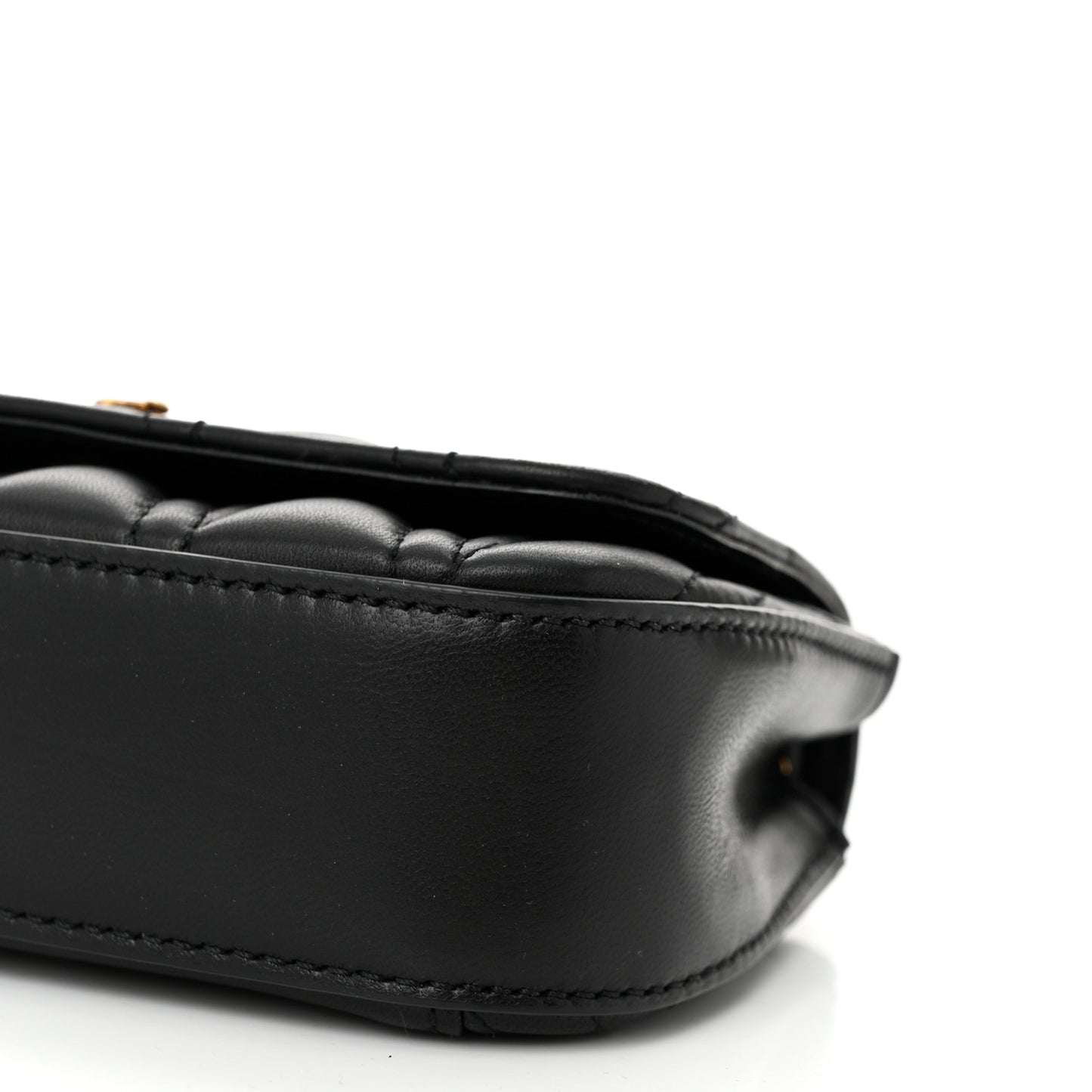Nappa Quilted Virtus Evening Bag Black