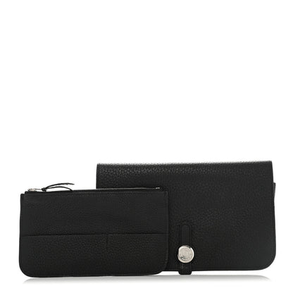 Hermes Togo Dogon Duo Wallet Black 1 of 11