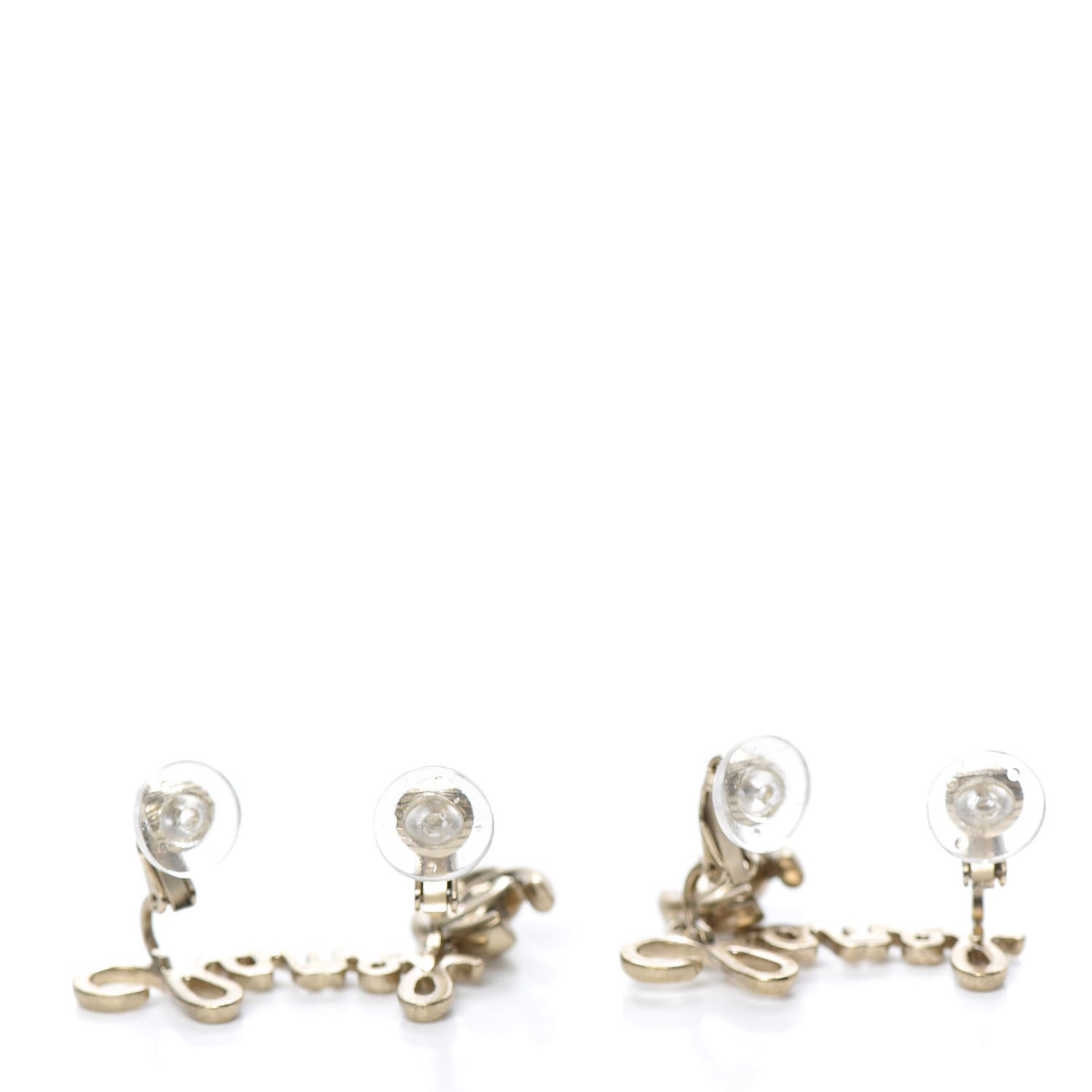 Chanel Metal Logo CC Turnlock Clip On Earrings Gold 3 of 4