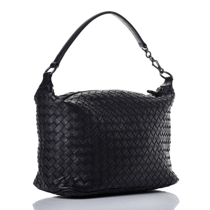 Bottega Veneta Nappa Intrecciato Small Shoulder Bag Black 3 of 9