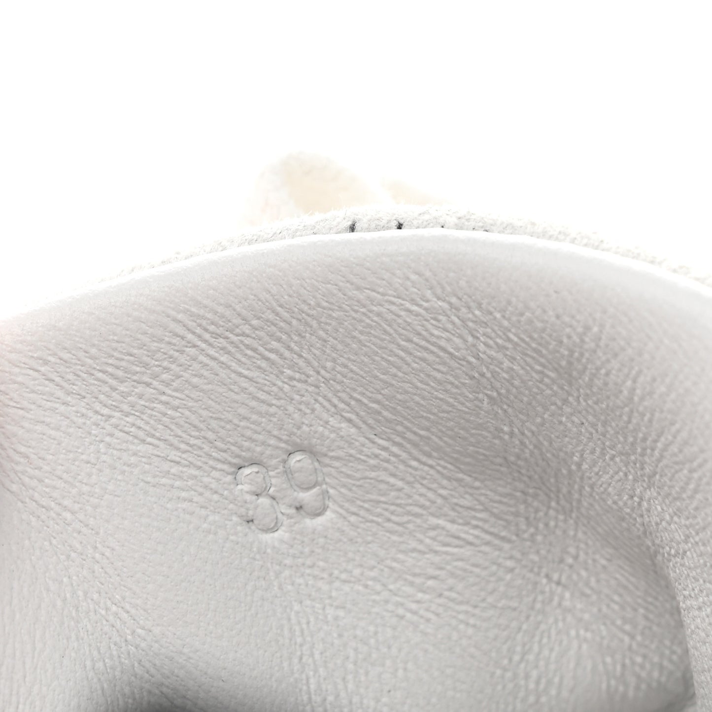 Calfskin Suede Goatskin Bouncing Sneakers 39 White