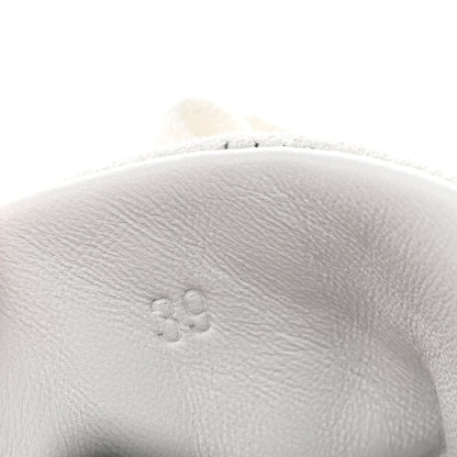 Hermes Calfskin Suede Goatskin Bouncing Sneakers 39 White 8 of 10
