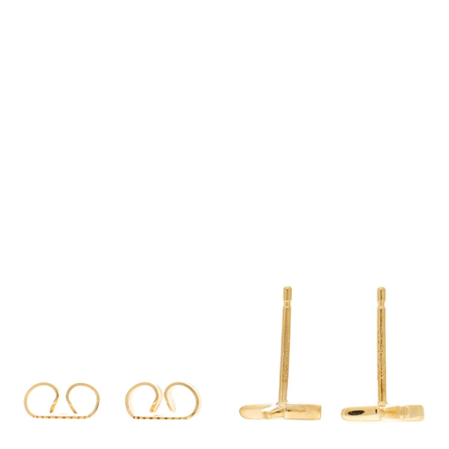 Tiffany 18K Yellow Gold Mini Paloma's Graffiti X Earrings 3 of 5