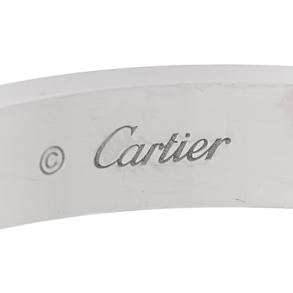 Cartier 18K White Gold 4 Diamond Love Bracelet 19 3 of 4