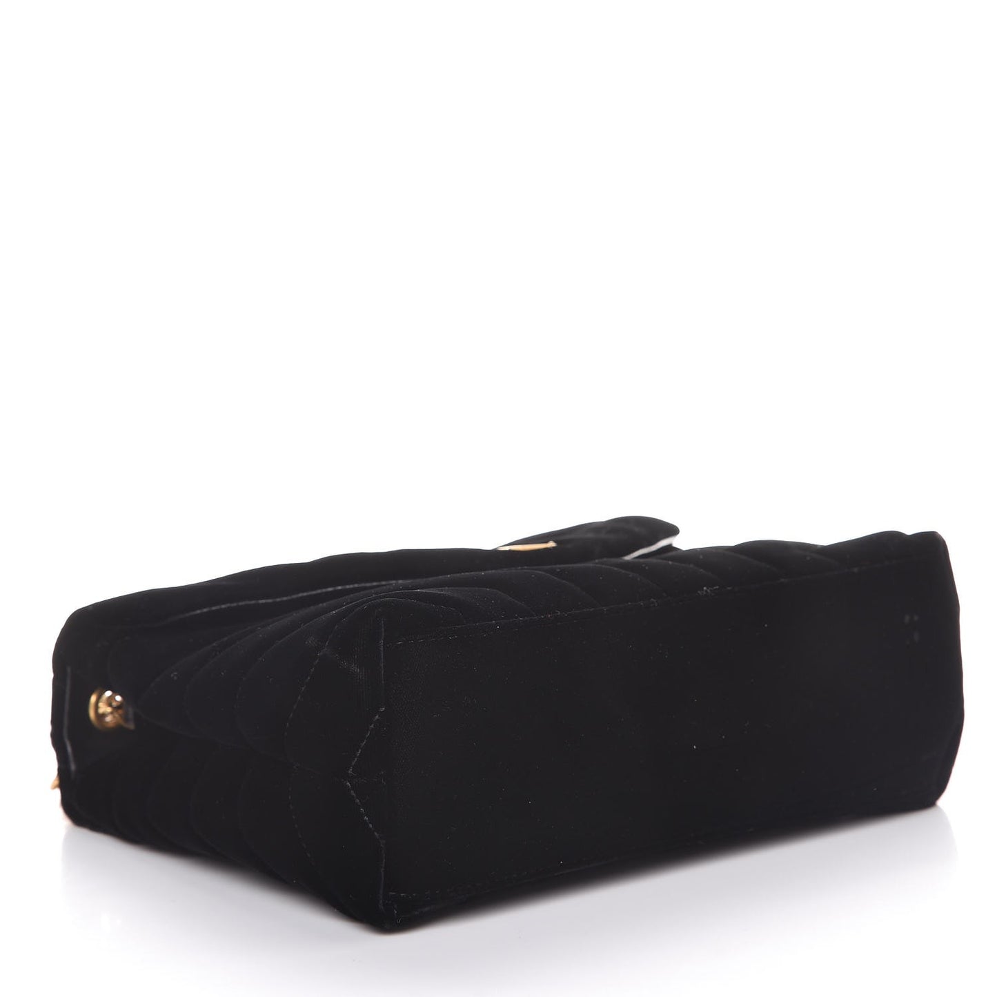 Velvet Y Quilted Monogram Small Loulou Chain Satchel Black