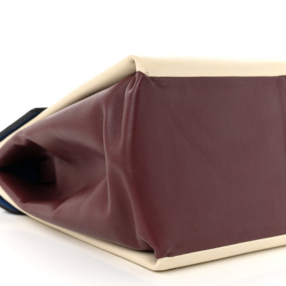 Valentino Garavani Calfskin Colorblock Mime Single Handle Bag Ruby Marine 9 of 14