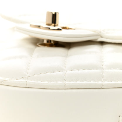 Chanel Lambskin Quilted CC In Love Heart Bag White 10 of 11
