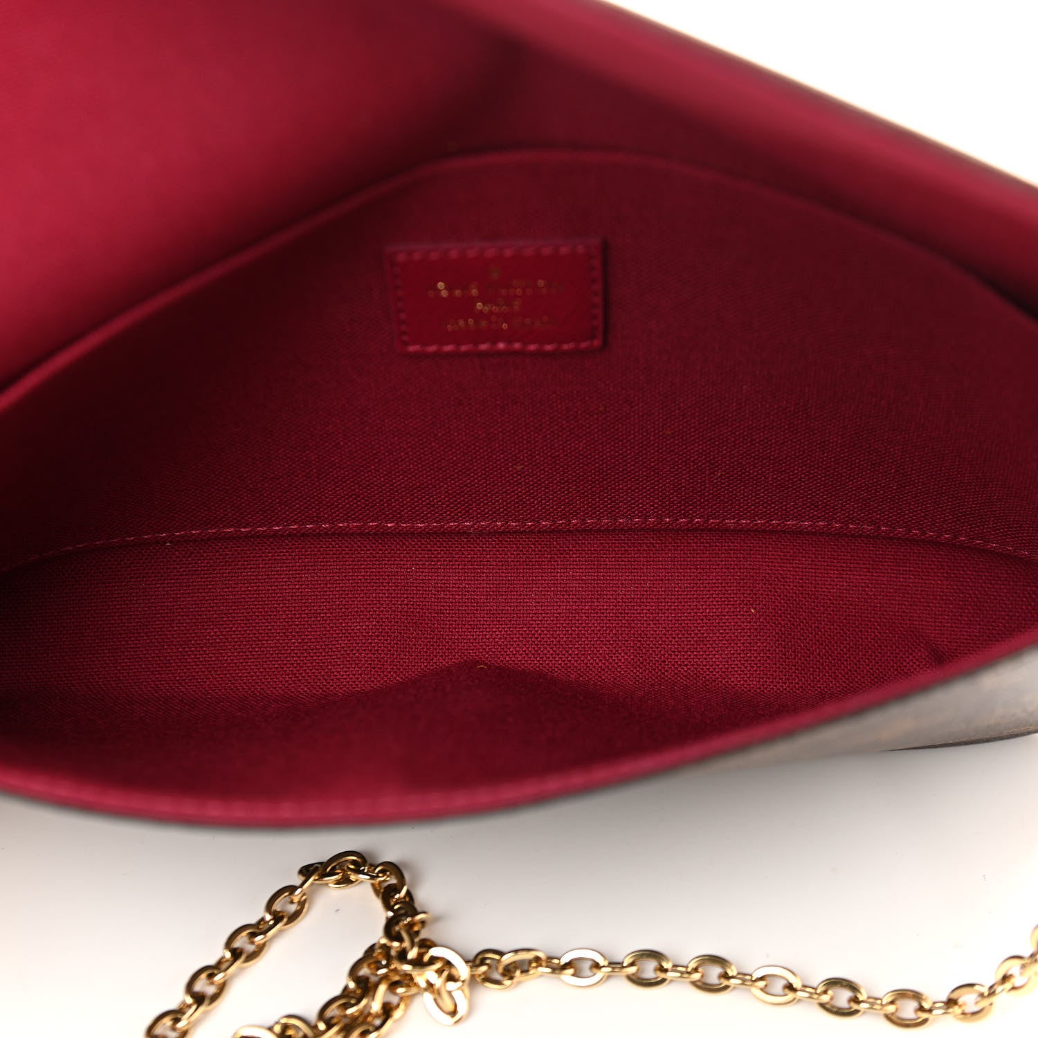 Louis Vuitton Monogram Pochette Felicie Chain Wallet Fuchsia 6 of 15