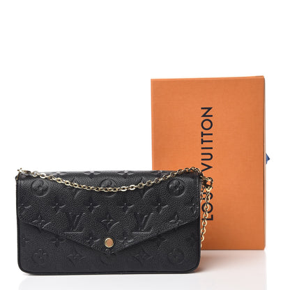 Louis Vuitton Empreinte Pochette Felicie Chain Wallet Black 11 of 11