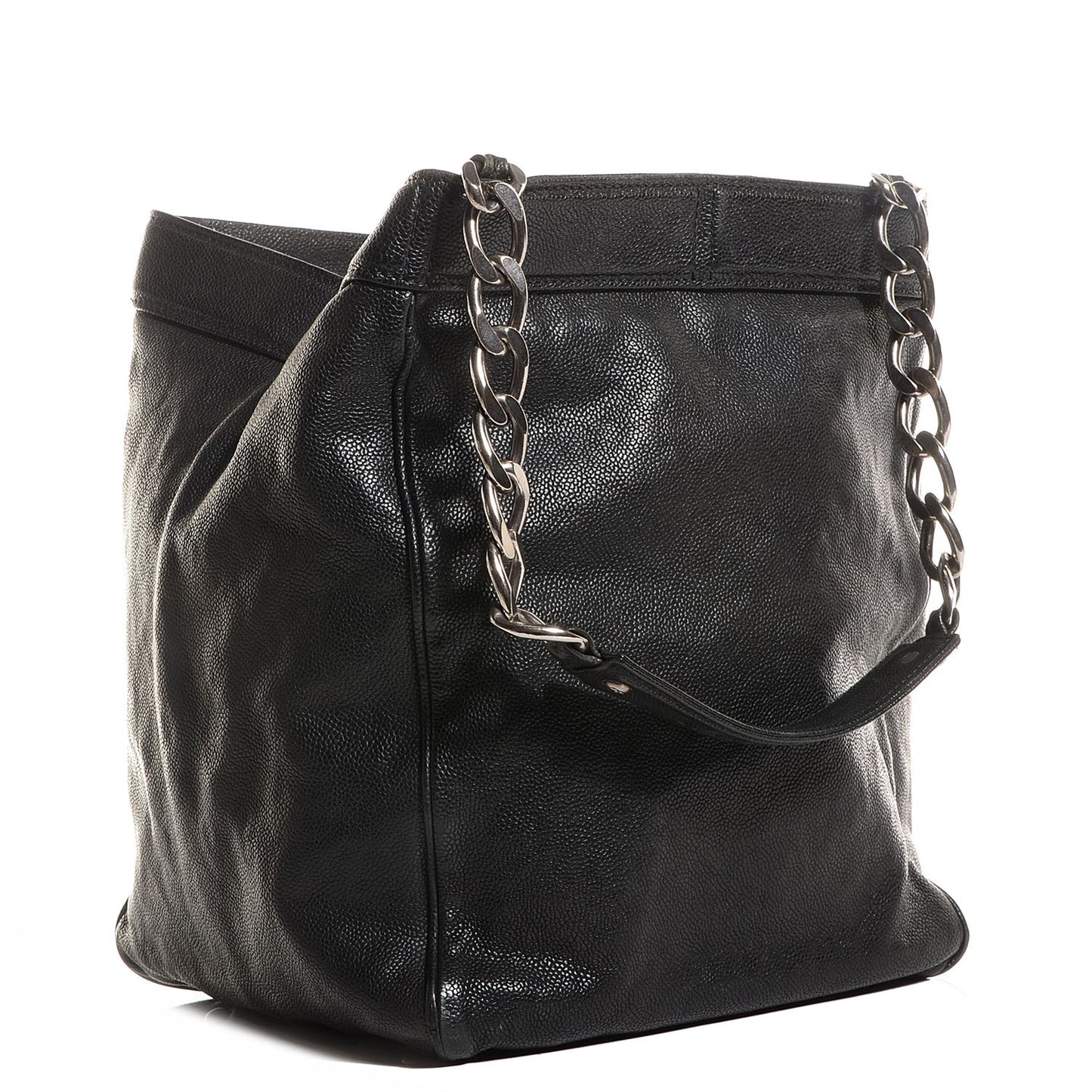 Distressed Caviar Outdoor Ligne Tote Black