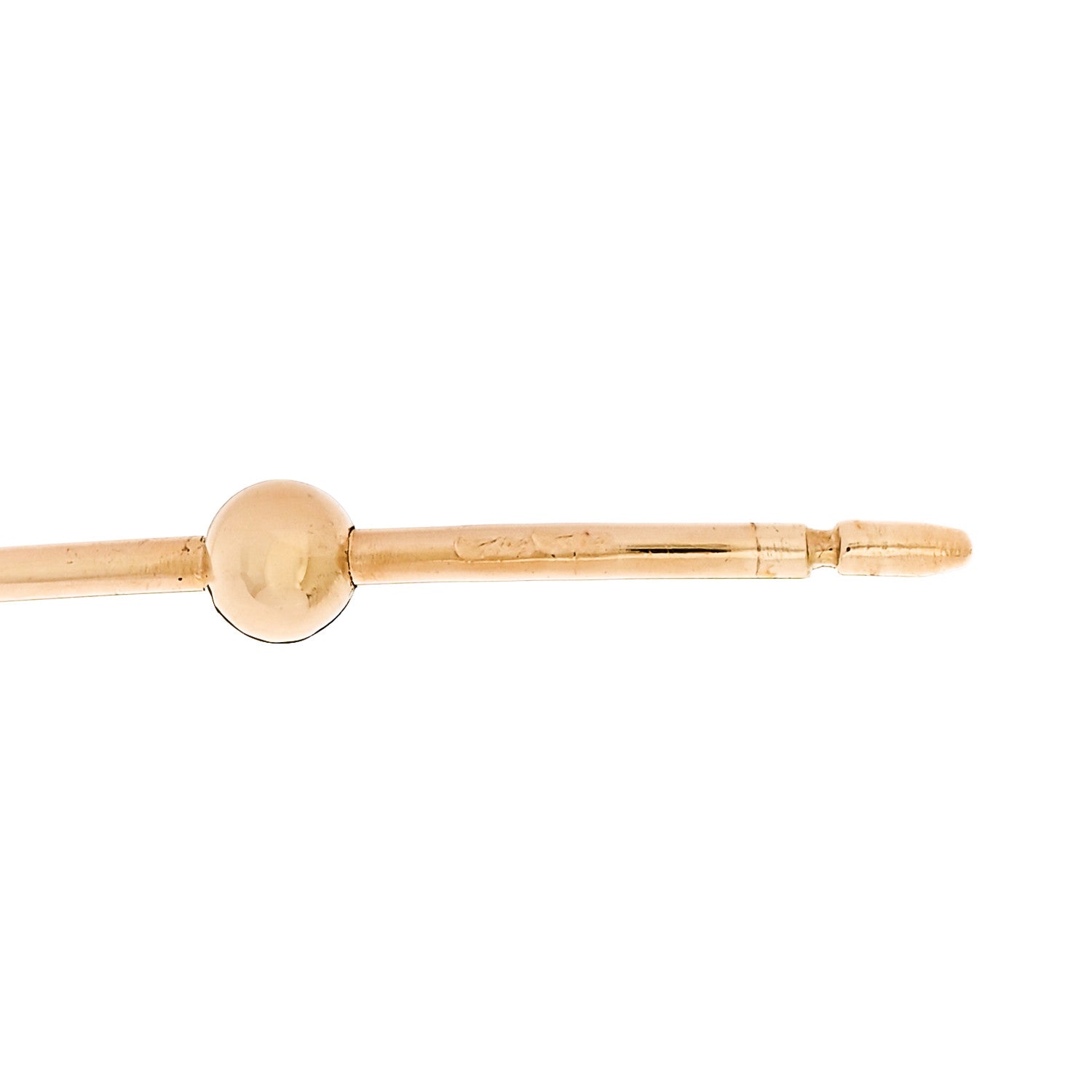 Louis Vuitton 18k Yellow Gold Cultured Pearl Monogram Hoop Earrings 6 of 6
