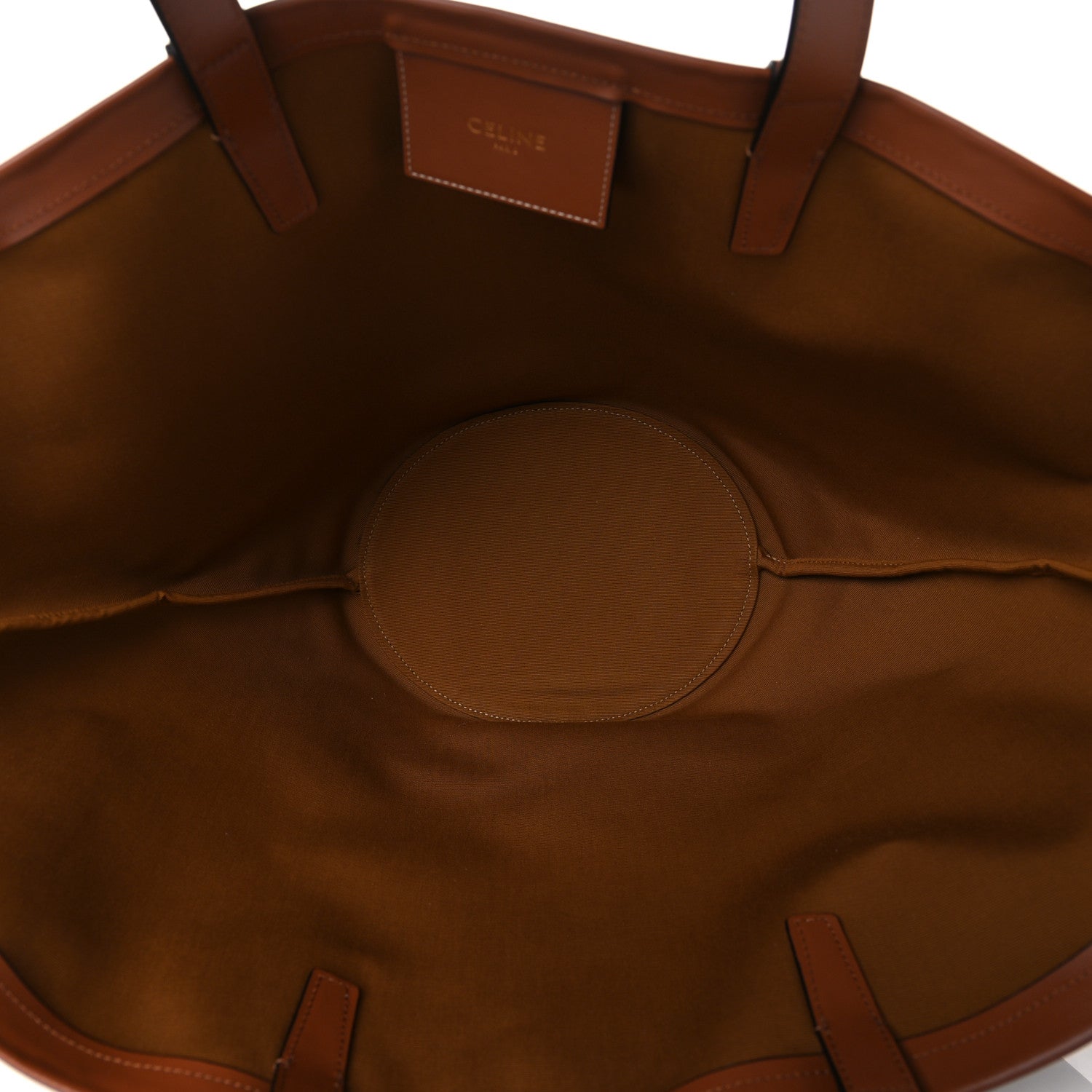 Celine Calfskin Canvas Triomphe Couffin Tan 5 of 10
