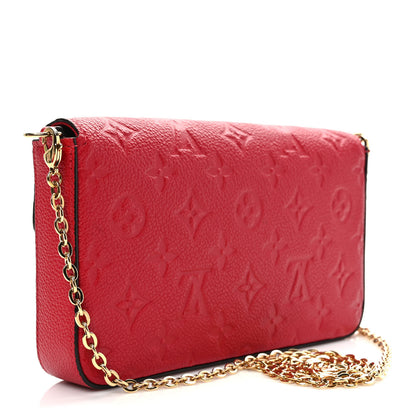 Louis Vuitton Empreinte Pochette Felicie Chain Wallet Scarlet 4 of 10