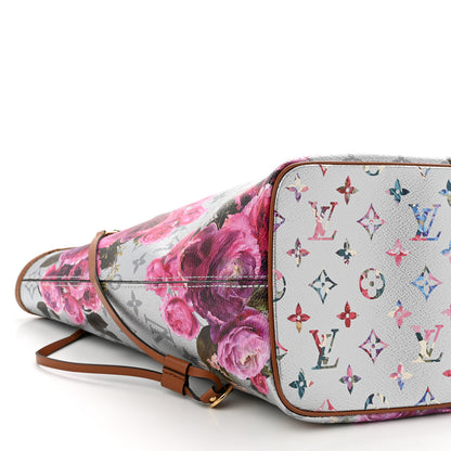 Louis Vuitton Metallic Monogram LV Garden Neverfull MM Silver 8 of 9
