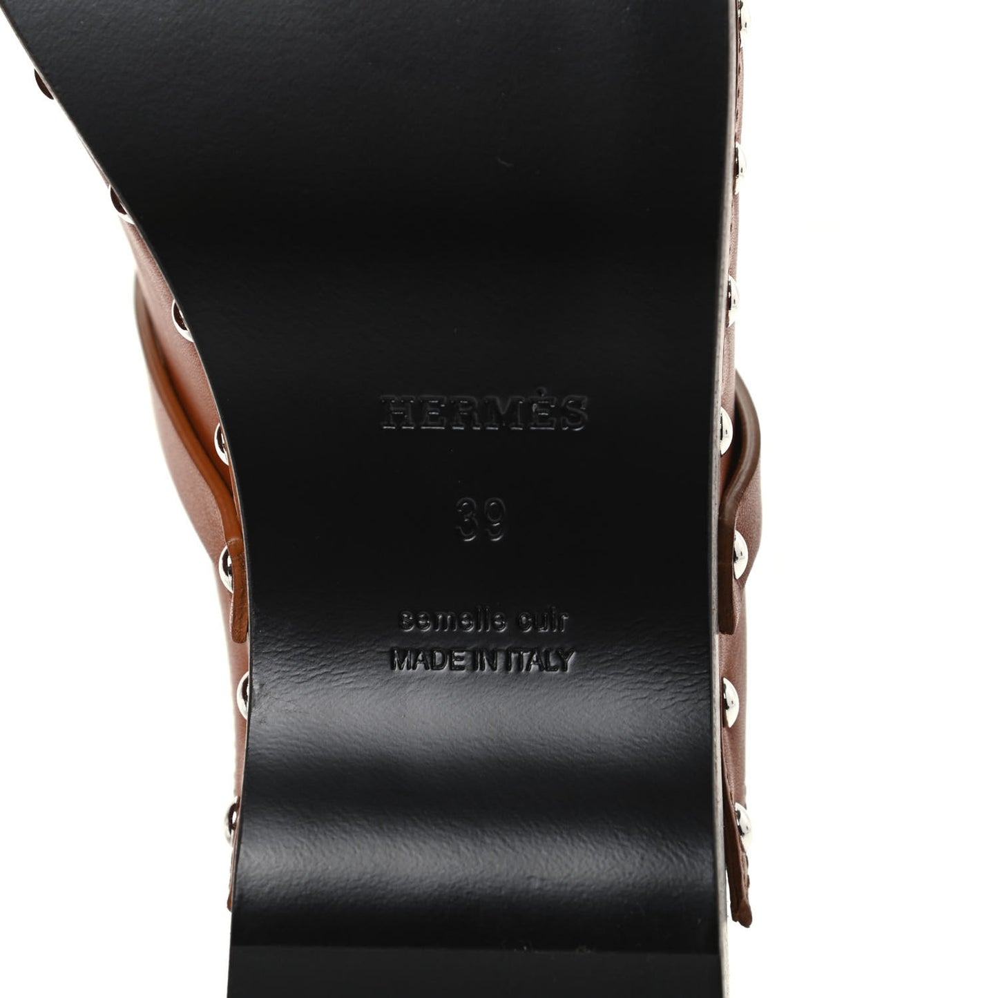 Heritage Calfskin Carlotta Mules 39 Naturel