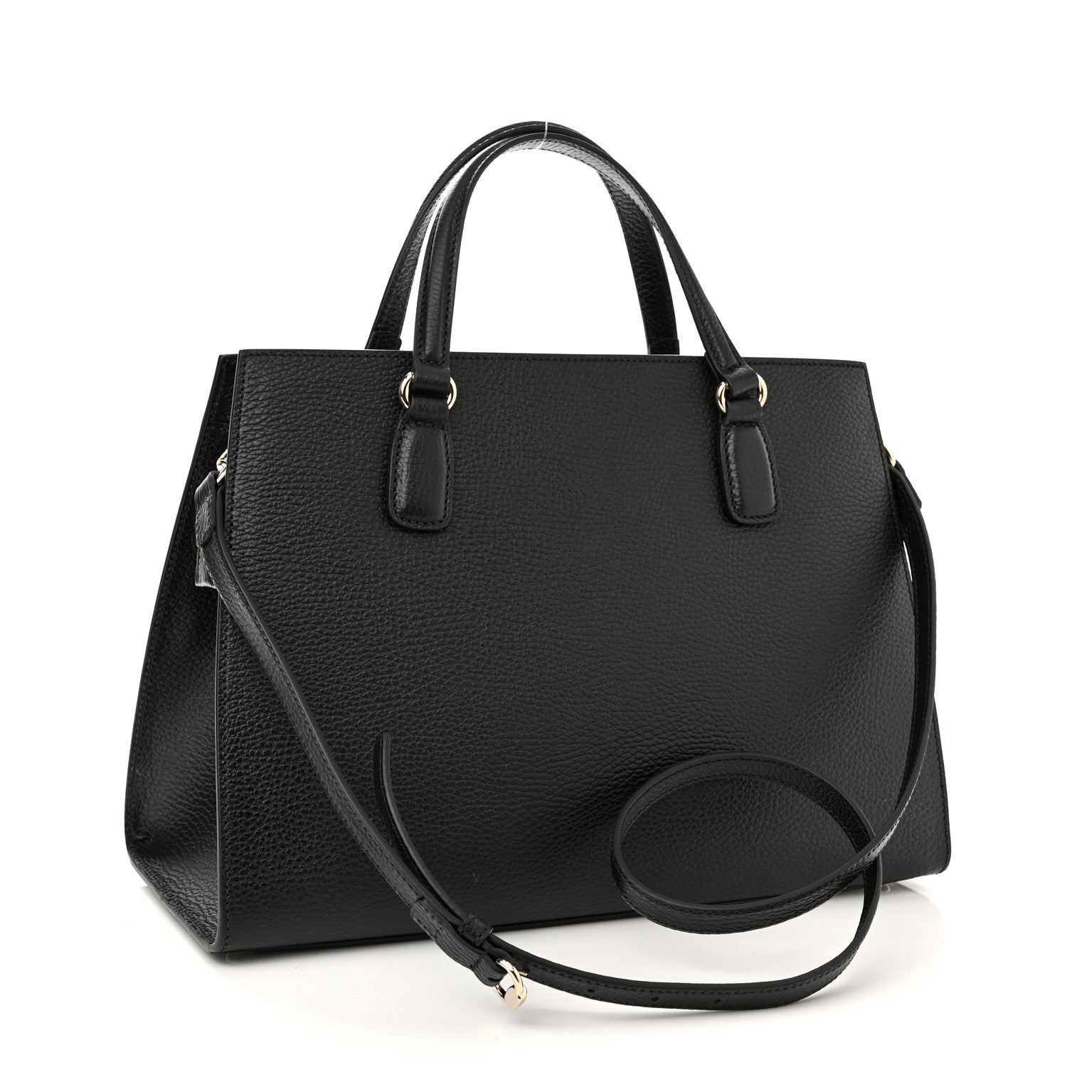 Gucci Dollar Calfskin Large Soho Top Handle Satchel Black 3 of 10