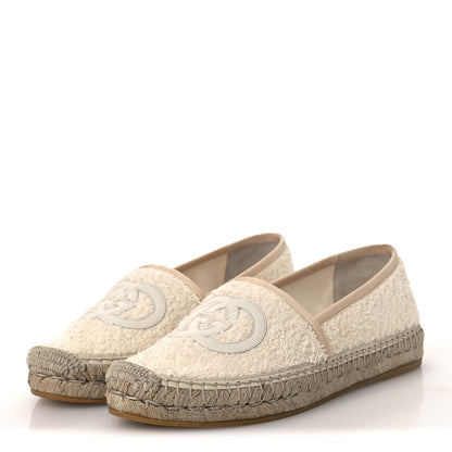 Gucci Terry Cloth Interlocking G Espadrilles 38.5 Ivory Dusty White Beige 4 of 11