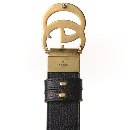 Gucci Calfskin Double G Reversible 37mm Belt 80 32 Black Cocoa 3 of 6