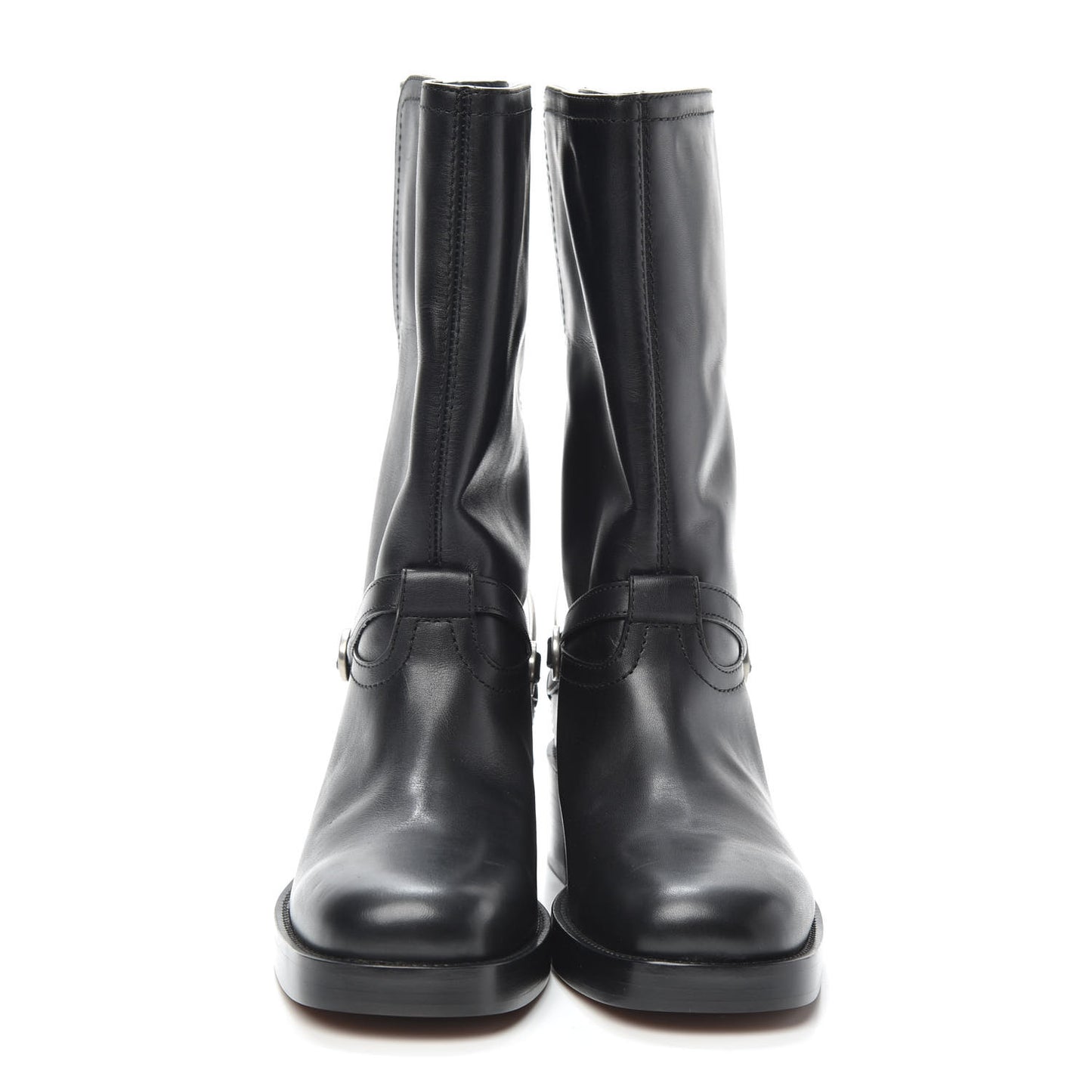 Shiny Calfskin Diorider Low Boot 38 Black