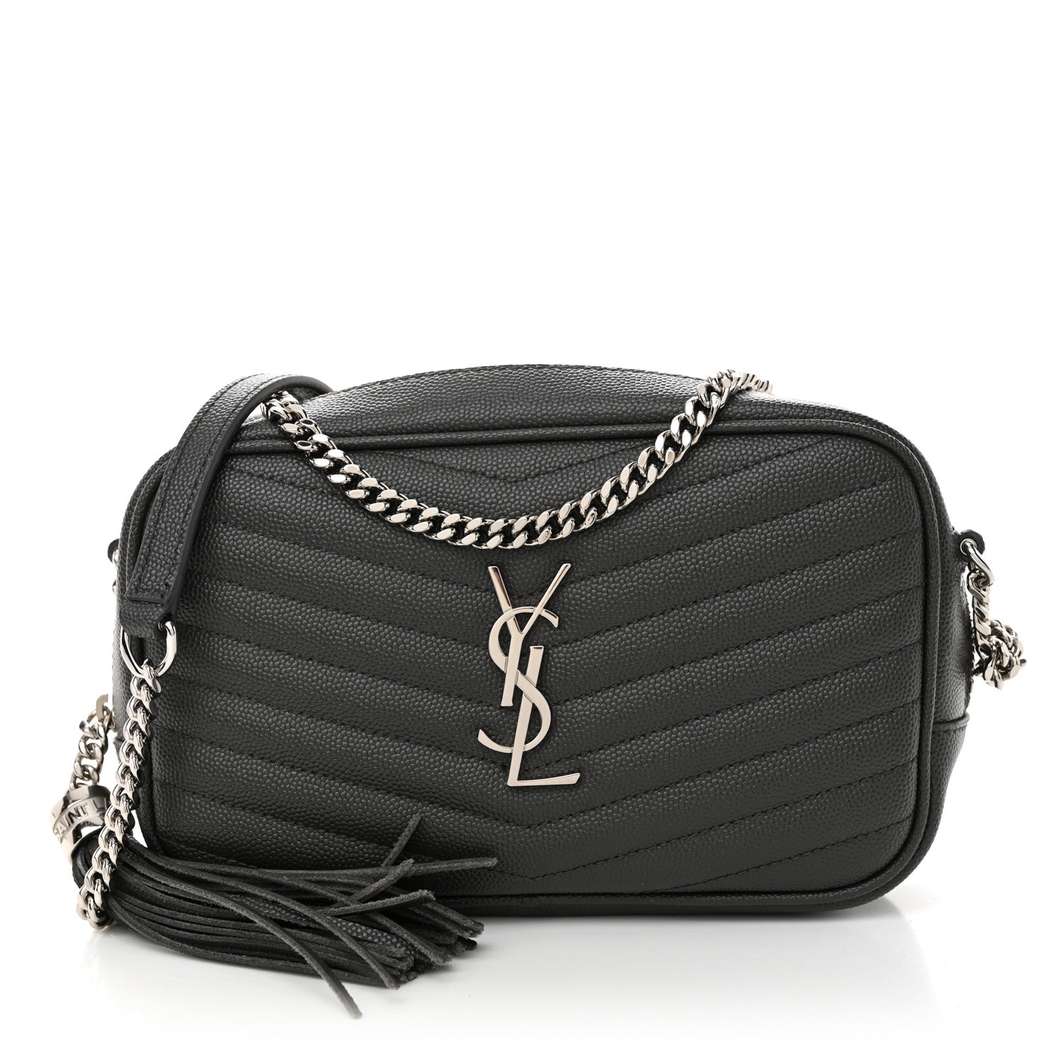 Saint Laurent Grain De Poudre Matelasse Monogram Mini Lou Camera Bag Asphalt 1 of 9