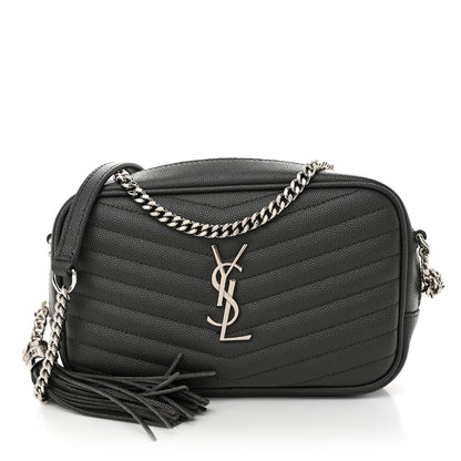 Saint Laurent Grain De Poudre Matelasse Monogram Mini Lou Camera Bag Asphalt 1 of 9