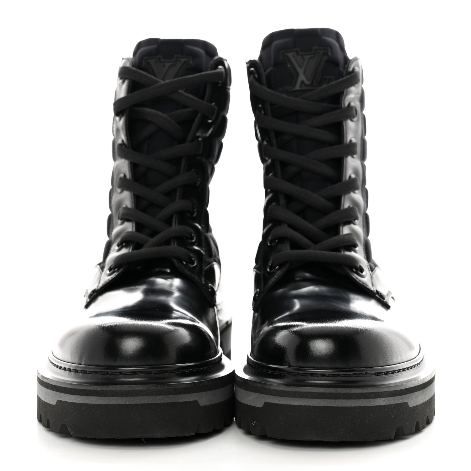 Louis Vuitton Calfskin Damier Mens Ankle Ranger Boots 8 Black 2 of 9
