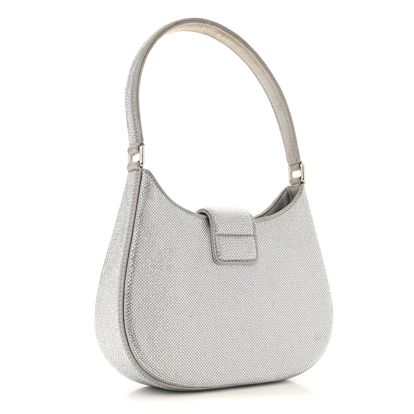 Mesh Crystal Rhinestone Small Legacy Hobo Alloy
