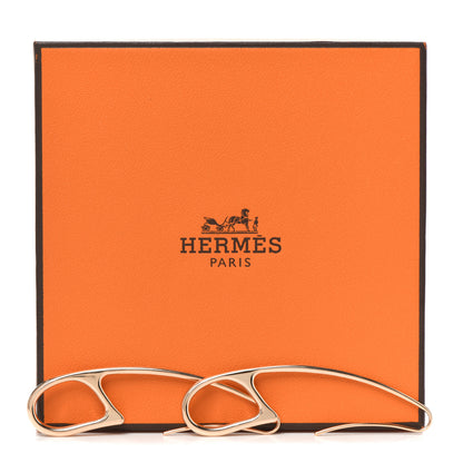 Hermes 18K Rose Gold Chaine D'Ancre Punk Earrings 4 of 4