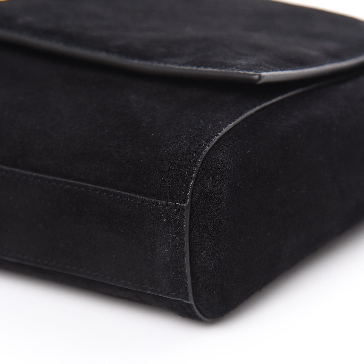 Saint Laurent Smooth Calfskin Suede Medium Reversible Monogram Kate Satchel Black 8 of 8