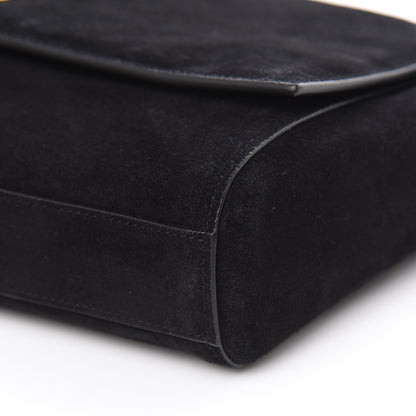 Saint Laurent Smooth Calfskin Suede Medium Reversible Monogram Kate Satchel Black 8 of 8