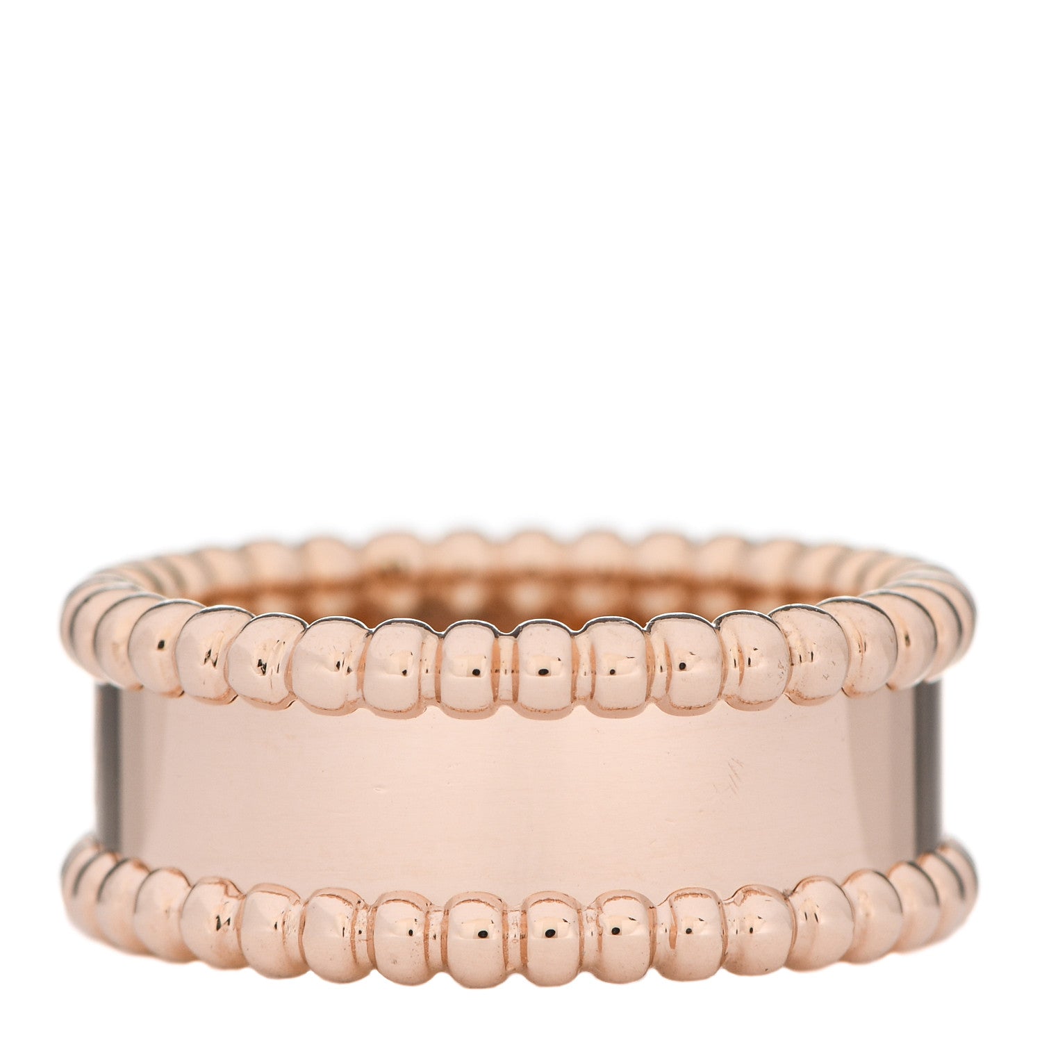 Van Cleef & Arpels 18K Rose Gold Perlee Signature Ring 50 5.25 3 of 6