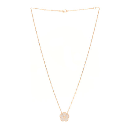 Van Cleef & Arpels 18K Rose Gold Mother of Pearl Lucky Spring Plum Blossom Necklace 3 of 5