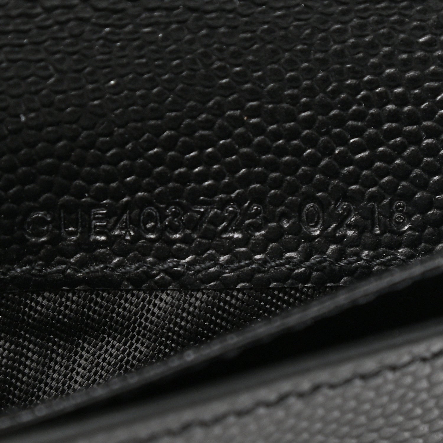 Saint Laurent Grain De Poudre Matelasse Chevron Monogram Compact Zip Around Wallet Black 7 of 9