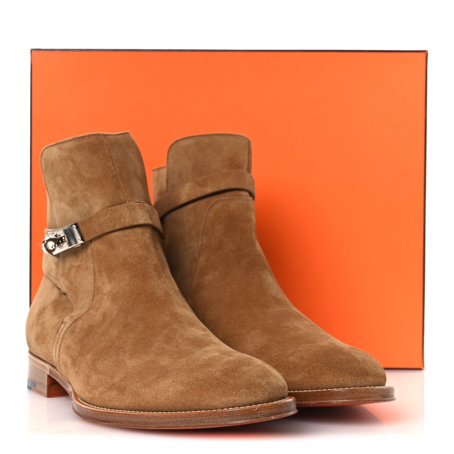 Veau Velours Mens Fortune Ankle Boots 45 Brun Fume