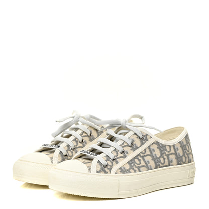 Christian Dior Canvas Oblique Walk'N'Dior Low Top Sneakers 37 Grey Stone 3 of 18