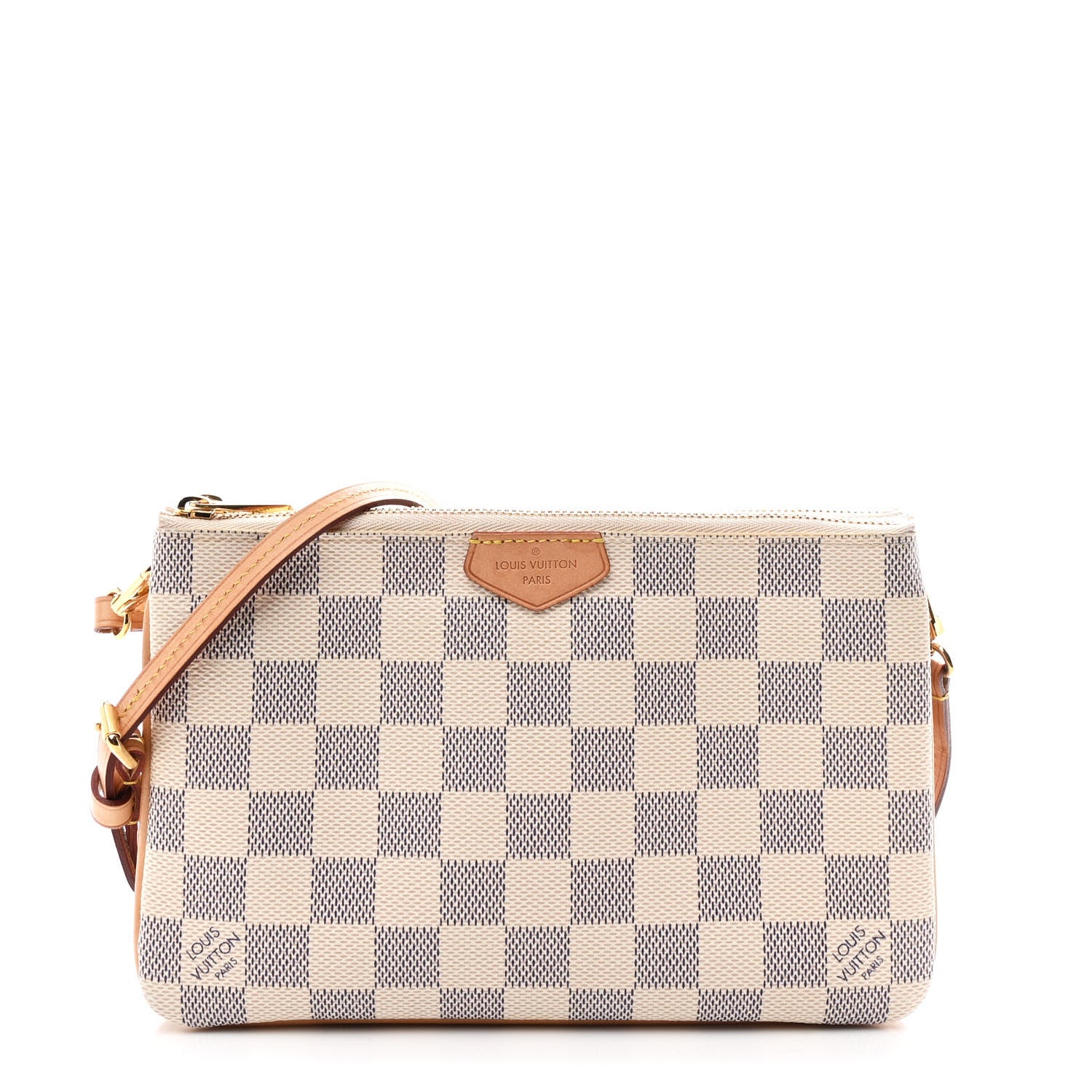 Louis Vuitton Damier Azur Double Zip Pochette 1 of 8