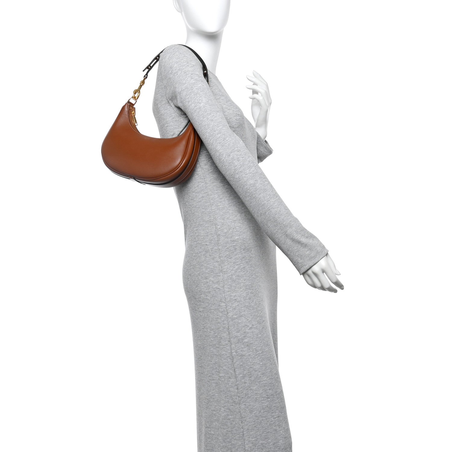 Celine Smooth Calfskin Medium Strap Ava Shoulder Bag Tan 4 of 20