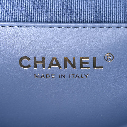 Chanel Suede Quilted Medium Flap Blue 5 of 10