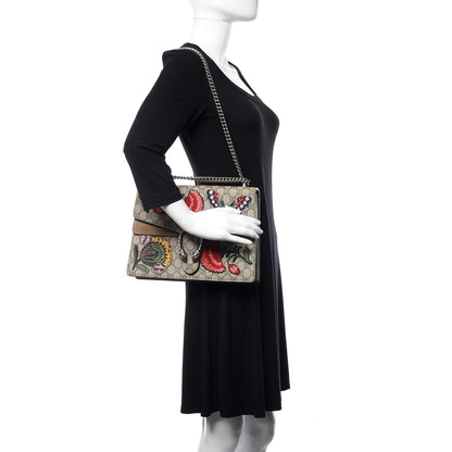 Gucci GG Supreme Monogram Embroidered Medium Dionysus Shoulder Bag Beige 2 of 10