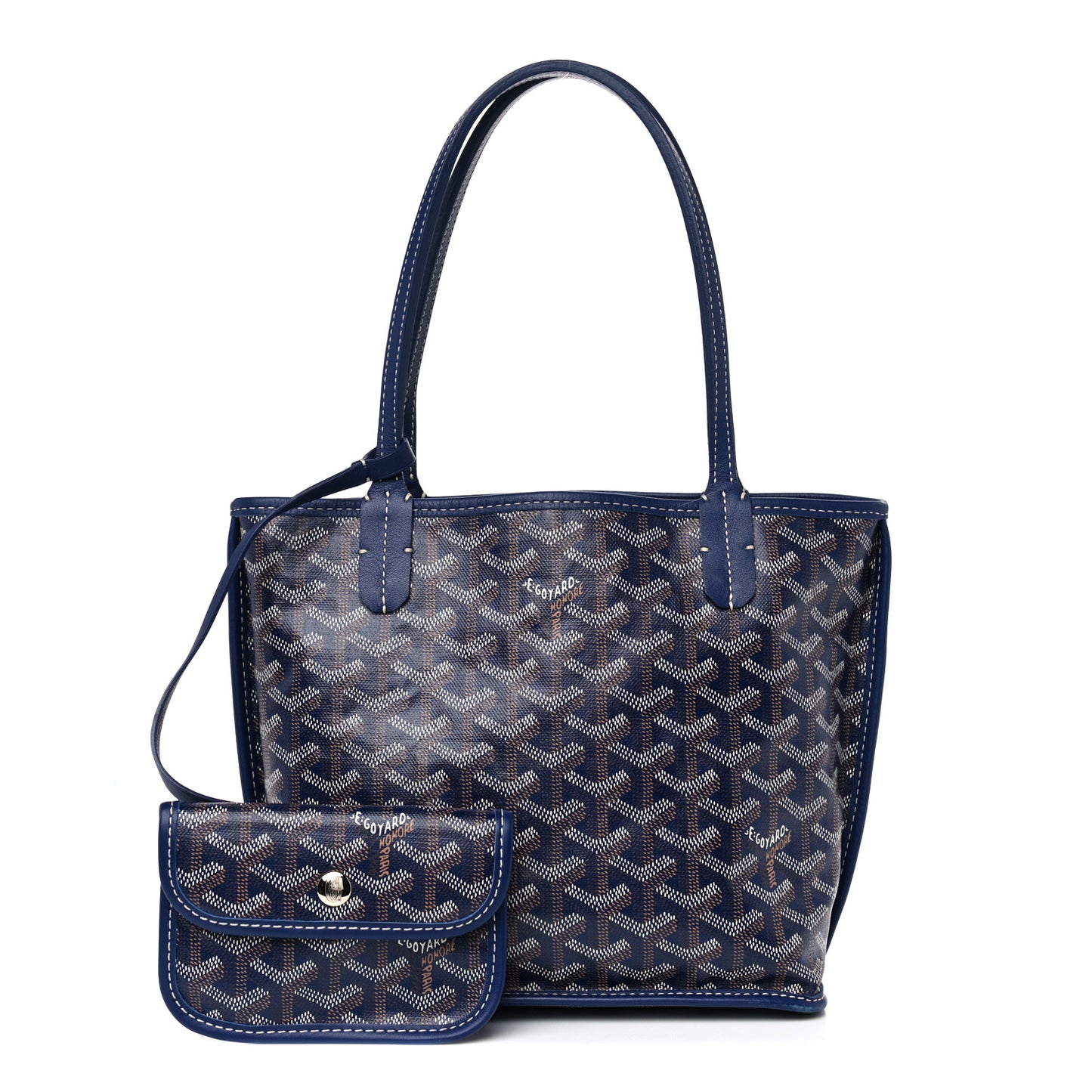 Goyardine Reversible Mini Anjou Navy