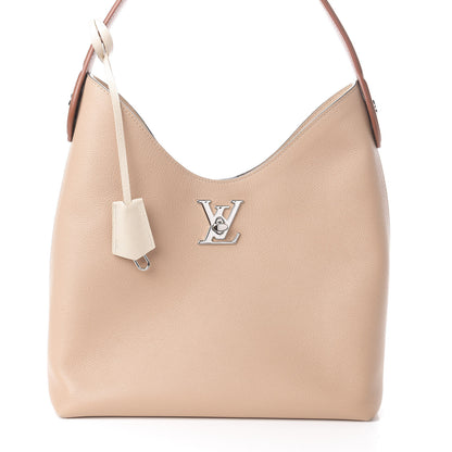 Louis Vuitton Calfskin Lockme Hobo Beige 7 of 9