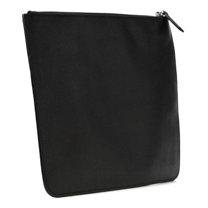 Fendi Vitello Elite Flamingo Mink Karlito Studded Pouch Black White Plaster 2 of 4