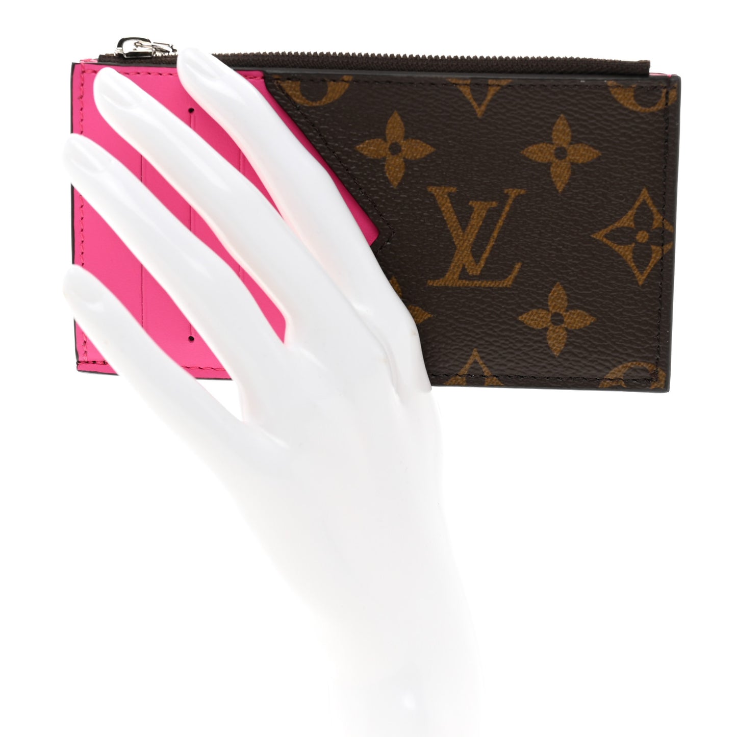 Monogram Calfskin Coin Card Holder Rose